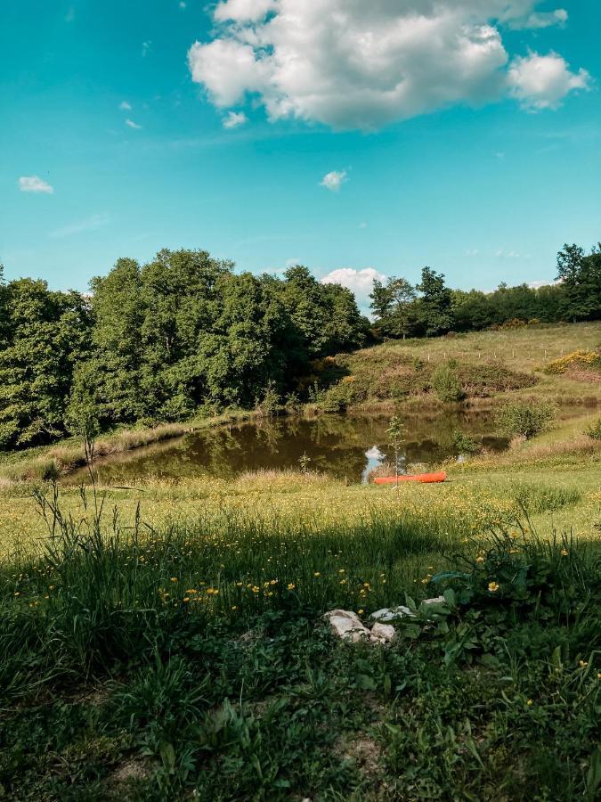 La Ferme Du Pont De Maumy, Cabane Au Bord De L'Etang Et Bain Nordique Busserolles Екстериор снимка